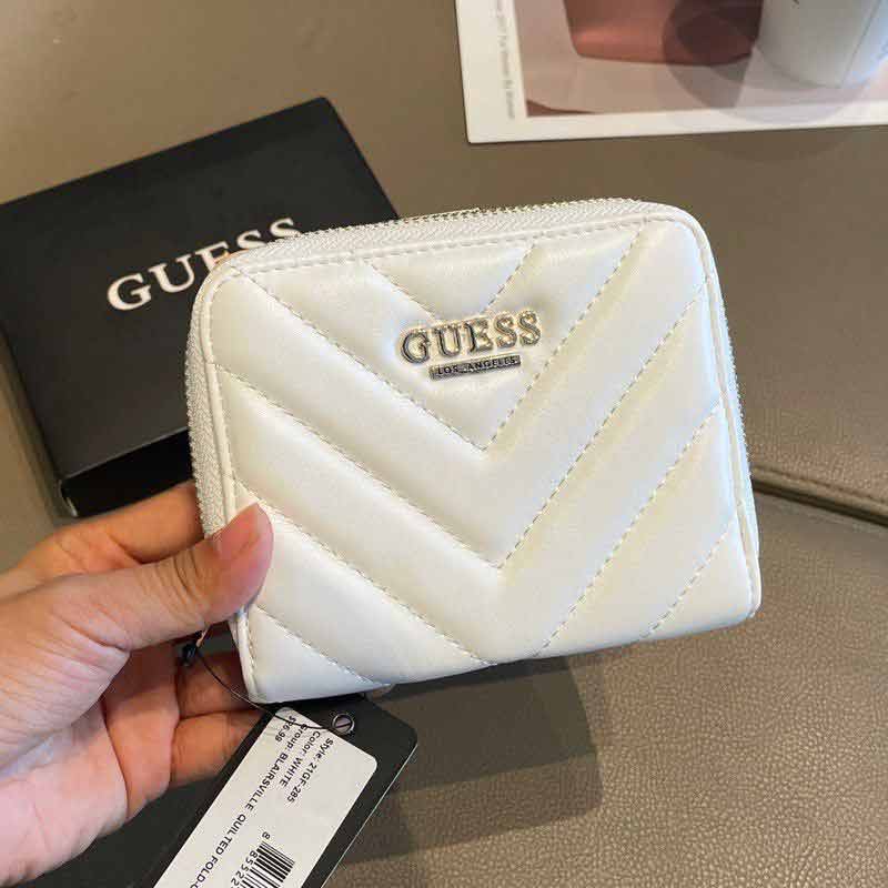 GUES5 Fold + Box Dompet Wanita Branded