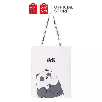 Miniso We Bare Bears Tas Shoulder Bag Wanita Kanvas | Supplier Tas Impor Branded