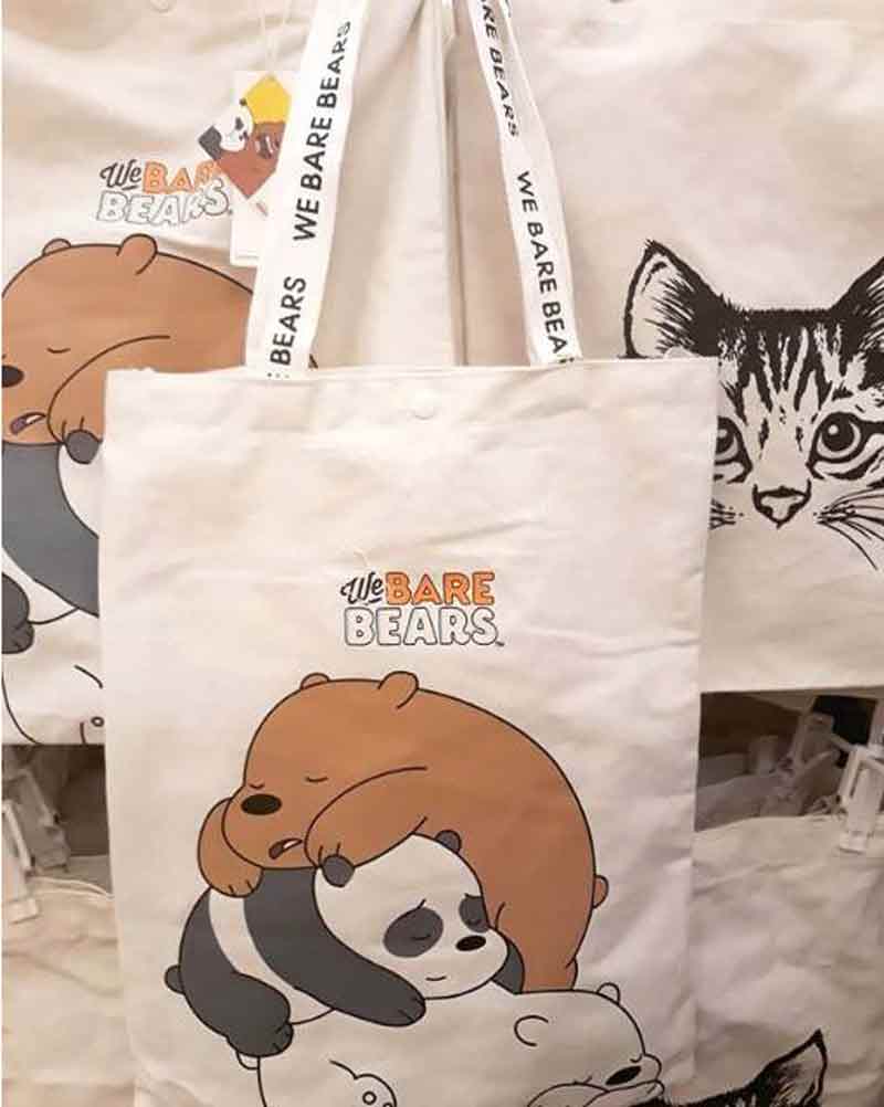 Jual Miniso We Bare Bears Tas Shoulder Bag Wanita Kanvas Tas