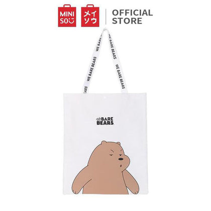 Miniso We Bare Bears Tas Shoulder Bag Wanita Kanvas | Supplier Tas Impor Branded